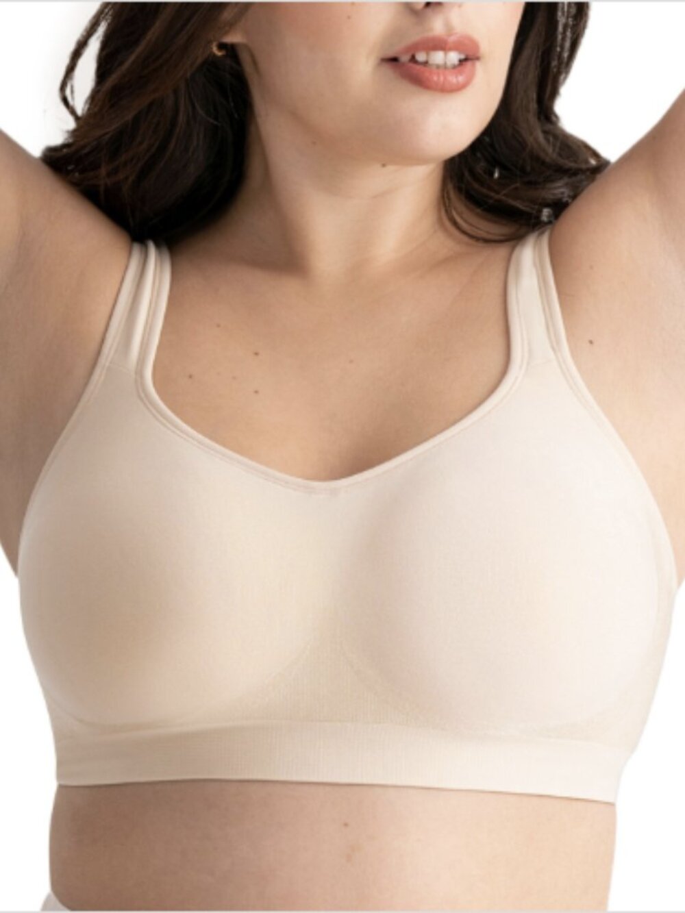 Shapermint Essentials Women's Daily Comfort Wireless Shaper Bra 10022 Chai NWT